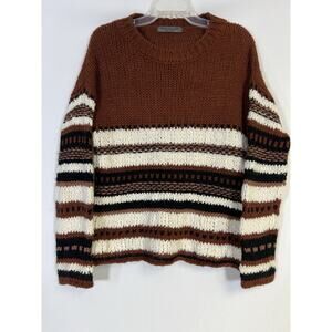 Elsamanda Anthropologie Women’s Sweater Sz S Textured Wool Alpaca Blend